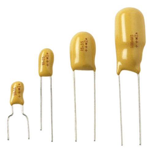 100 Peças -  Capacitor Tântalo Gota 10uf X 16v A Granel Promoção 0