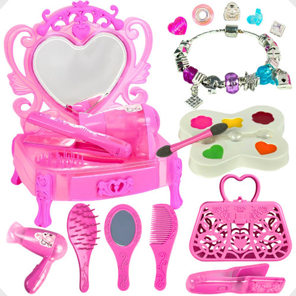 Kit Penteadeira Brinquedo Camarim Menina Maquiagem Pulseira 0