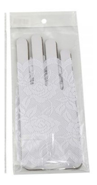 Guantes De Encaje Blancos Sin Dedos 1