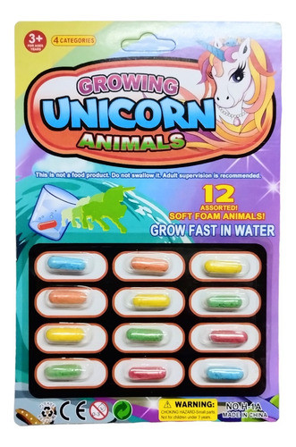 Unicornio X 12 Animales Acuaticos Crecen En Agua 0