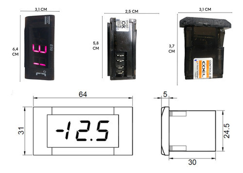 Indicador Digital De Temperatura E50 Coel P/ Refrigeração 1