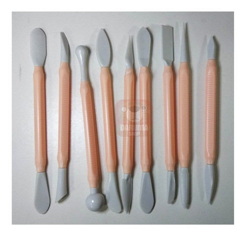 Set X 9 Esteca Reposteria Moldear Utensillo Fondant Belgrano 0