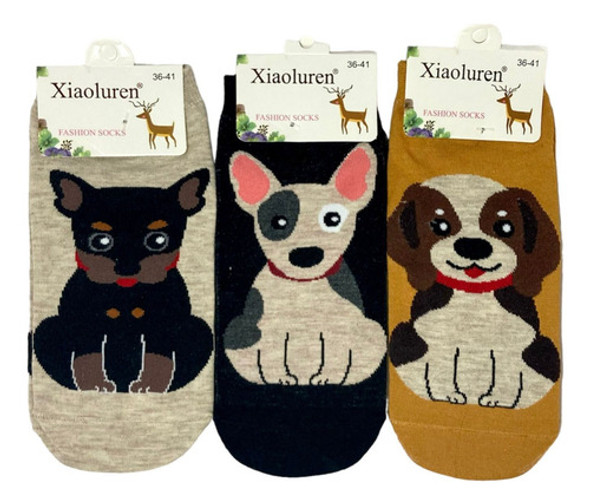 Soquetes Medias De Mascotas X 12 Pares Talla 35 Al 41 1