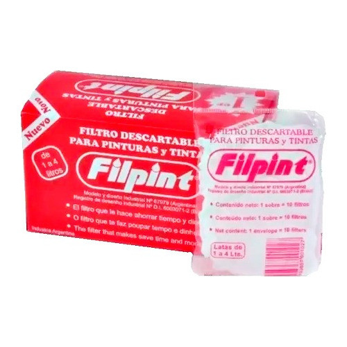 Filpint Filtro Descartable Para Pintura - Caja X 100u 1