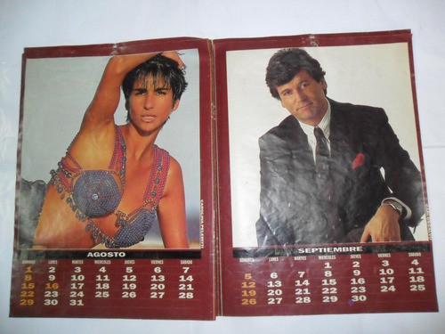 Almanaque Calendario Actor Actriz Años 90 Darin Luis Miguel 0
