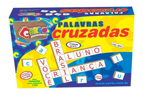 Jogo De Palavras Cruzadas 73 Peças Em Mdf Carlu 0