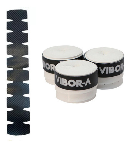 Combo Padel Cubre Grip + Protector Borde Paleta Adhesivo 0