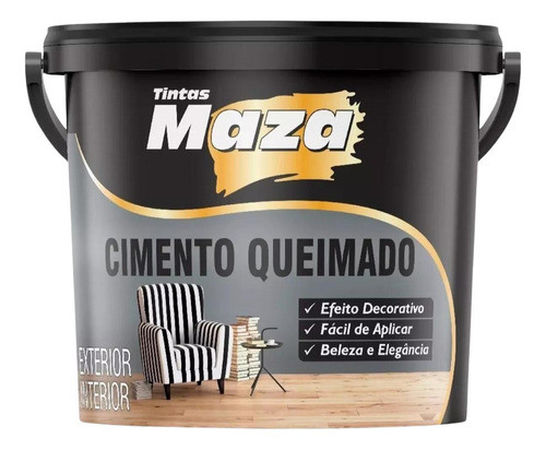 Massa Efeito Cimento Queimado Revestimento 5,6kg Maza Cores 0
