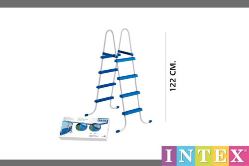 Escalera Para Pileta  Peldaños Plásticos 122cm De Alto Intex 1