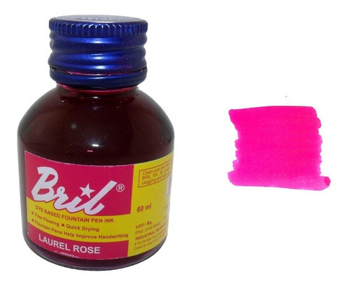 Tinta Para Caneta Tinteiro Bril Rosa 60ml 0