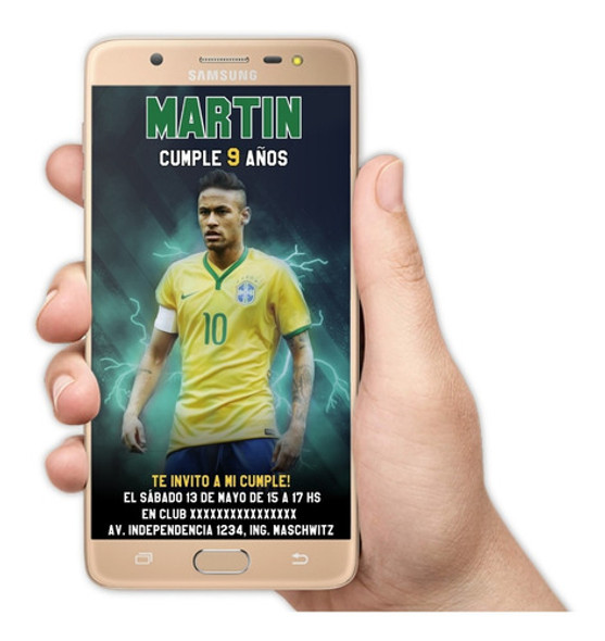 Invitación Digital Personalizada Para Whatsapp Neymar 1
