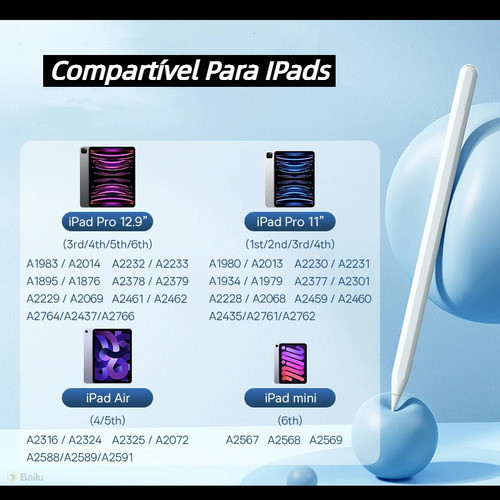 Caneta Pen Carregamento Magnético Para iPad Pro E Air 4/5 1