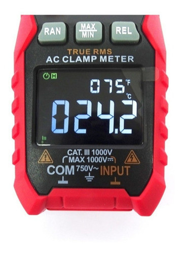 Pinza Amperimetrica Baw Capacimetro Con True Rms Autorrango 1