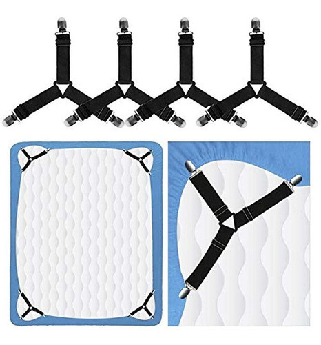 Correas De Soporte Para Sábanas, Sujetador De Sábanas Ajusta 0