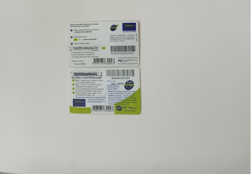 Cartão Telefônico Pré-pago. Lote 406. Pasta 36. 1