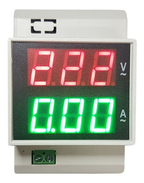 Voltimetro Amperimetro Riel-din Owl Gf-100va 0