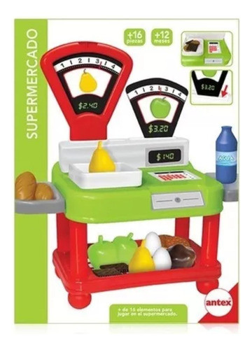 Juego De Supermercado Completo C/ 16 Pzas 2267 Antex 1