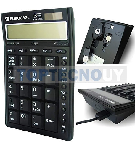 Teclado Numerico Usb + Calculadora Solar 2 En 1 Todo En 1 ® 1
