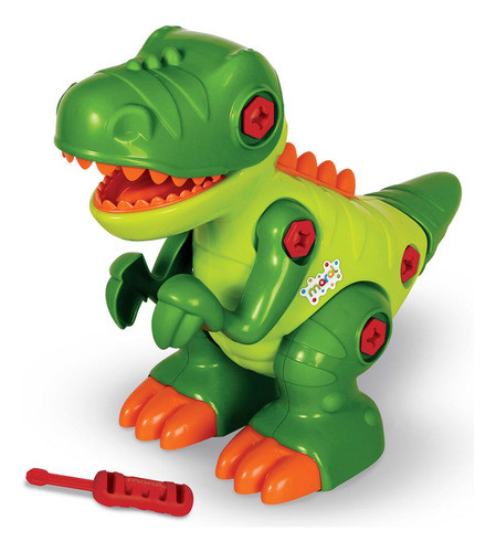 Brinquedo Infantil Dinossauro T-rex Com Som Pra Montar Maral 0