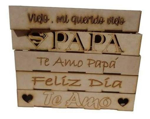 Bandeja Dia Del Padre  Fibrofacil  14x30x5 Cm Morema Trece 0