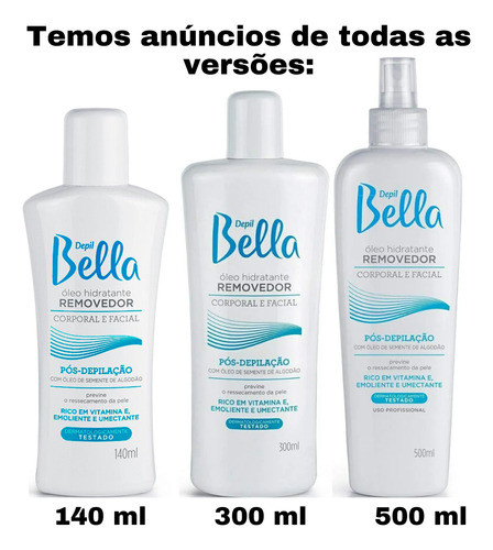 Óleo Hidratante Removedor Pós Depilação Depil Bella 500ml 1