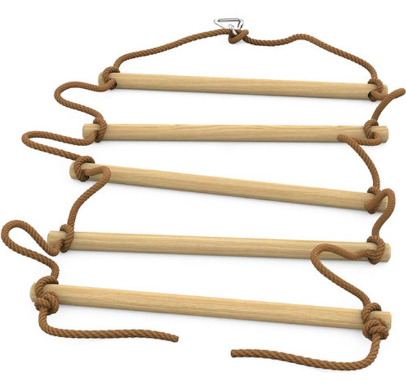 Sdz Escalera De Cuerda Para Niños Juego De Juegos De Madera 0