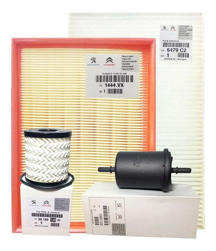 Kit 4 Filtros Citroen C4 2.0 16v Nafta Original 100% 0