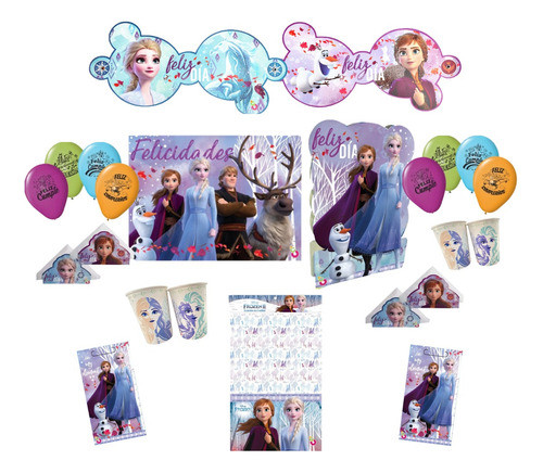 Combo Cotillón - Licencia Oficial - 10 Niños - Frozen 0