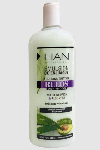 Combo Rulos Shampoo + Emulsión + Mascara Han 1
