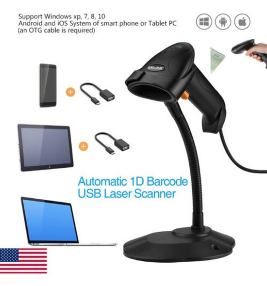 Láser De Mano Usb Automática Escanear Escáner/lector De Códi 1