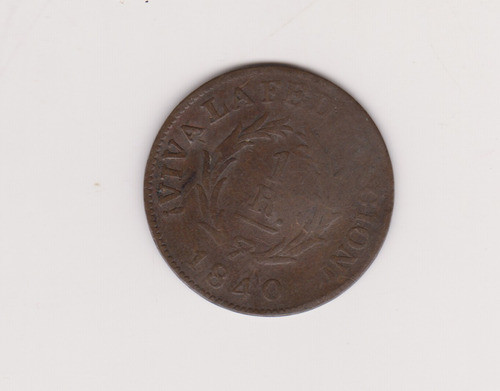 Moneda Argentina Buenos Aires Un Real 1840 J/16.1.18 Bueno+ 0