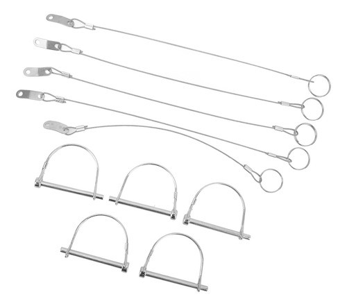 5 Peças De Pino De Acoplador De Segurança Arch Com Corrente 0