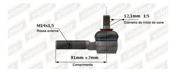 Kit Extremos P/ Peugeot Partner / 504 / 505 / 306 / Berlingo 1