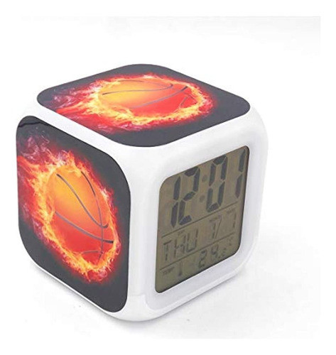 Boway 3?reloj De Escritorio Y Estante Baloncesto Fuego Reloj 0
