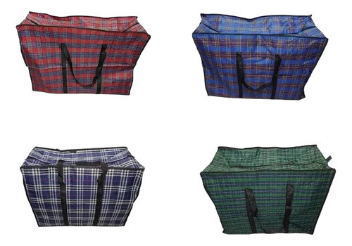 Bolsa Bolson X12 Lona Feria Compras Carrito 60x80x28 Grande 0