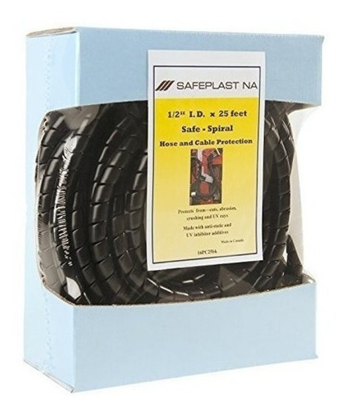 Precut Spiral Wrap Hose Protector 067 Od 25 Longitud Negro 0