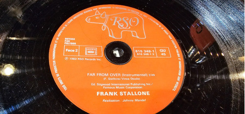 Frank Stallone Far From Over Vinilo Maxi France 1983 Temazo 1