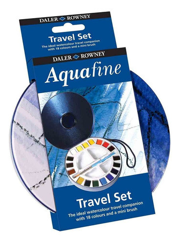 Aquarela Pastilha Aquafine Daler Rowney Travel Set 18 Cores 0