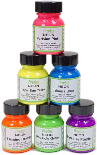 Angelus Neon Acrylic Paint Starter Kit, 6 Pack 0
