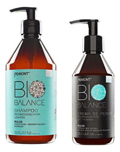 Shampoo Rulos + Crema De Peinar Bio Balance Primont 0