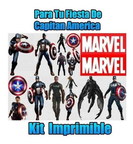 Kit Imprimible   Fiesta De Capitan America 0