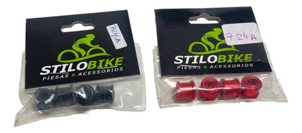 Tornillo Monoplato X 4 Unid Anodizado Stilobike C-724a 0
