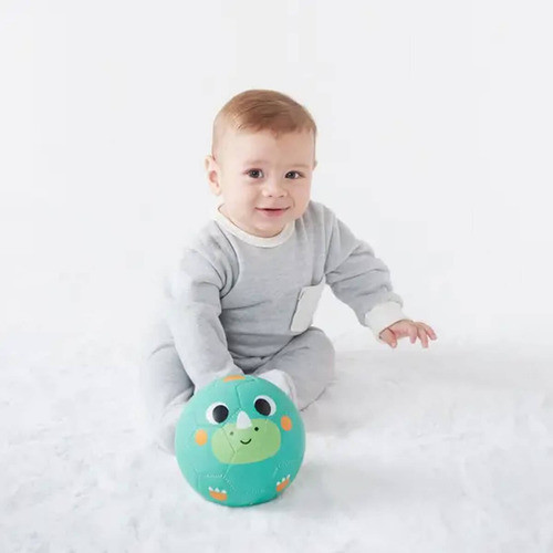 Bola De Futebol Infantil Dino Bubazoo Verde +12m Estampa Div 1