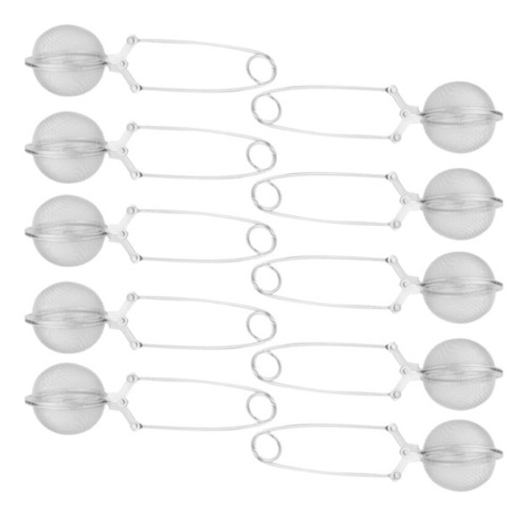 Kit 10 Infusores De Chá Inox Coador Peneira Ervas Qualidade 0