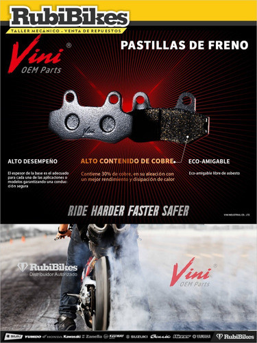 Pastilla De Freno Para Atv 125. Vini 1