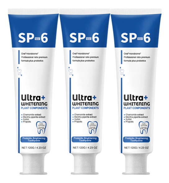 3* Sp-6 Pasta De Dente Probiótica Ultra Branqueadora Pasta D 0