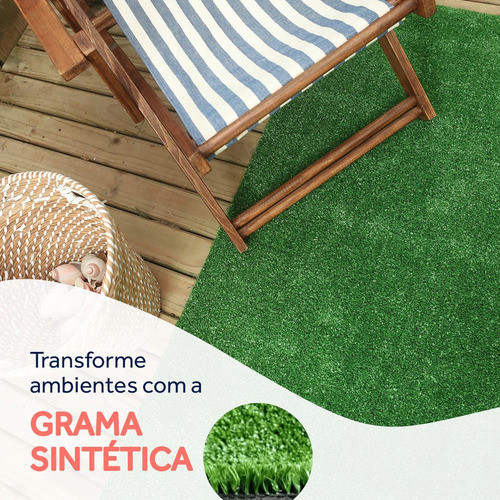 Grama Sintetica 10 Metros Quadrados (2,00m X 5,00m) 12mm 1