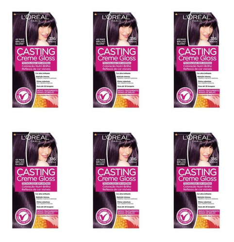 Casting Tinta Creme Gloss 316 Ameixa (kit C/06) 0