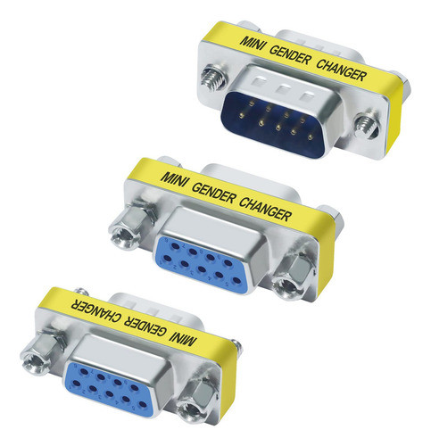 Dtech Paquete De 3 Adaptadores Serie Hembra A Hembra Db9 Cam 0
