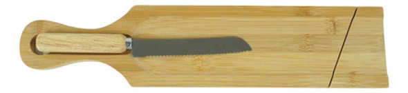 Tabla Para Picar De Bamboo Con Cuchillo De Pan 0